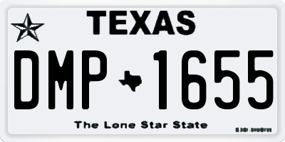 TX license plate DMP1655