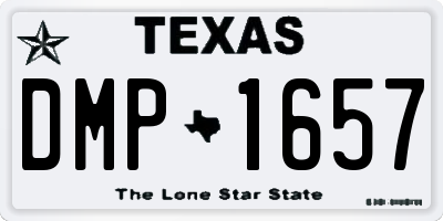 TX license plate DMP1657