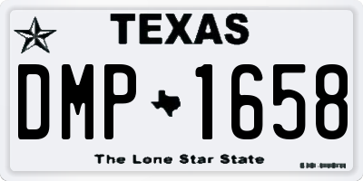 TX license plate DMP1658