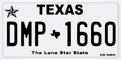 TX license plate DMP1660