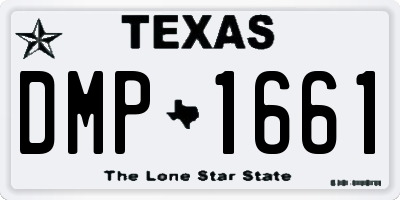 TX license plate DMP1661