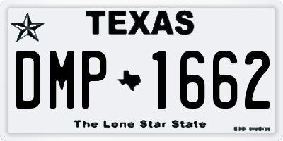 TX license plate DMP1662