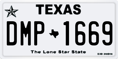 TX license plate DMP1669