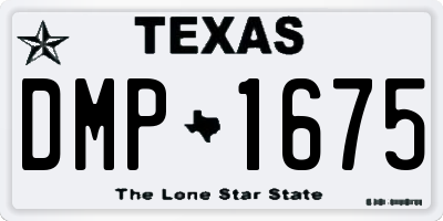 TX license plate DMP1675