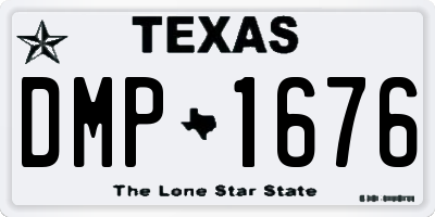 TX license plate DMP1676