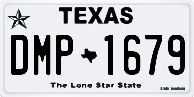 TX license plate DMP1679