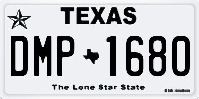 TX license plate DMP1680