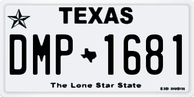 TX license plate DMP1681