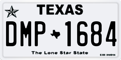 TX license plate DMP1684