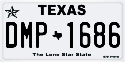 TX license plate DMP1686
