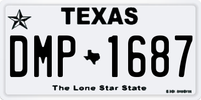 TX license plate DMP1687