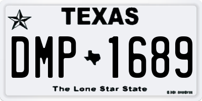 TX license plate DMP1689