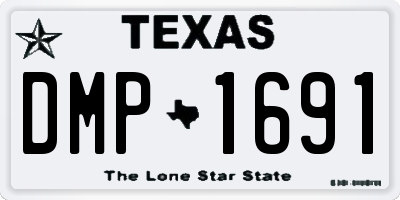 TX license plate DMP1691