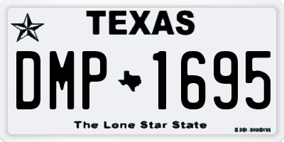 TX license plate DMP1695