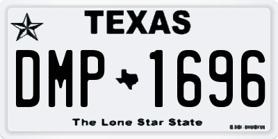 TX license plate DMP1696