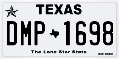 TX license plate DMP1698