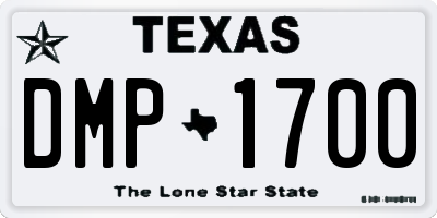TX license plate DMP1700