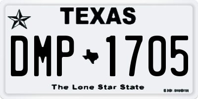 TX license plate DMP1705