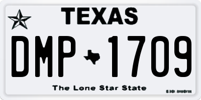 TX license plate DMP1709