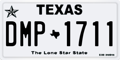 TX license plate DMP1711
