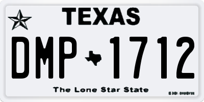 TX license plate DMP1712