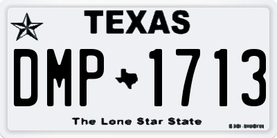 TX license plate DMP1713