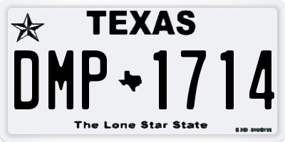 TX license plate DMP1714
