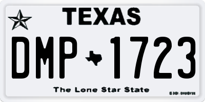 TX license plate DMP1723