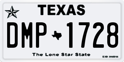 TX license plate DMP1728
