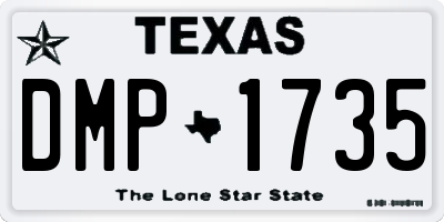 TX license plate DMP1735