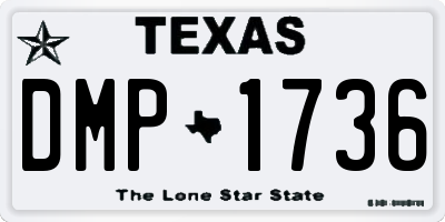 TX license plate DMP1736
