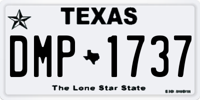 TX license plate DMP1737