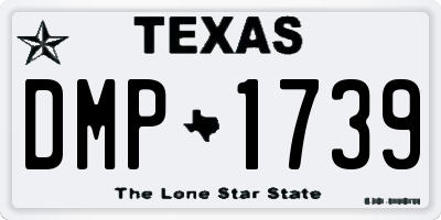 TX license plate DMP1739