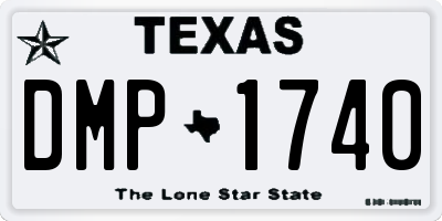 TX license plate DMP1740