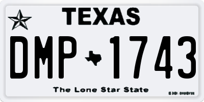 TX license plate DMP1743