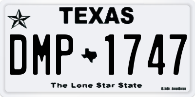 TX license plate DMP1747