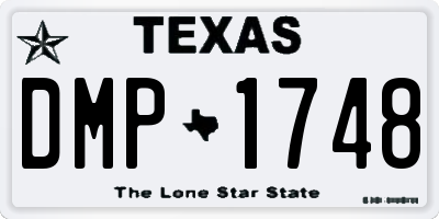TX license plate DMP1748