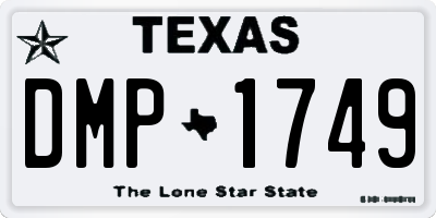 TX license plate DMP1749