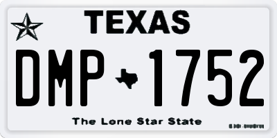 TX license plate DMP1752