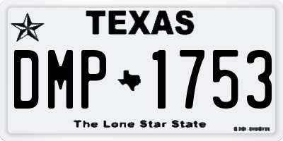 TX license plate DMP1753
