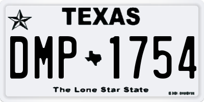 TX license plate DMP1754