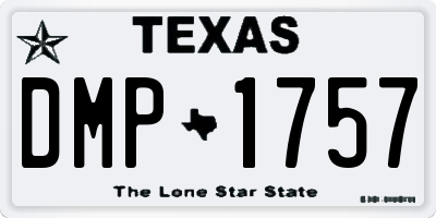 TX license plate DMP1757