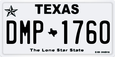 TX license plate DMP1760