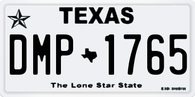 TX license plate DMP1765
