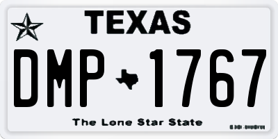TX license plate DMP1767