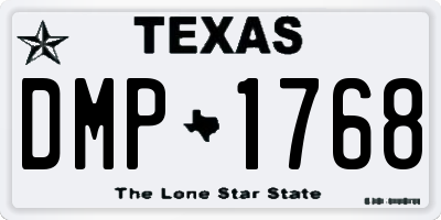 TX license plate DMP1768
