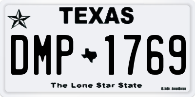 TX license plate DMP1769