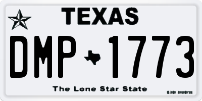 TX license plate DMP1773