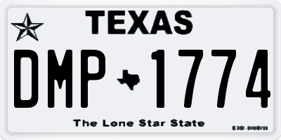 TX license plate DMP1774