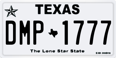 TX license plate DMP1777